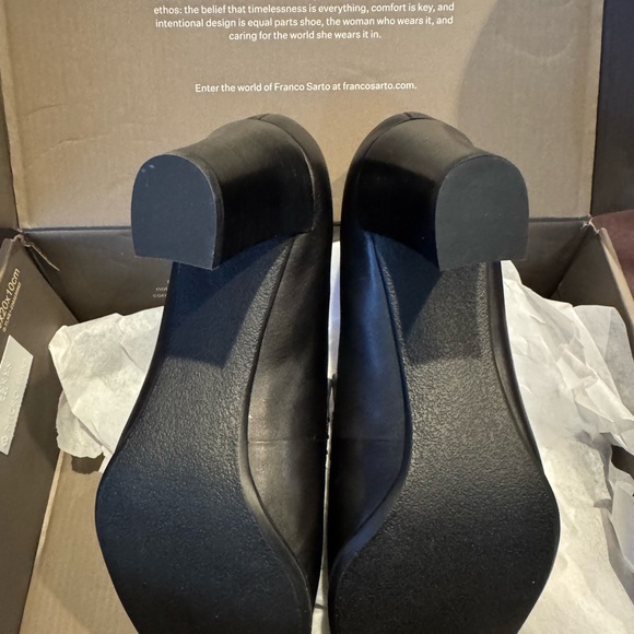 NWT Franco Sarto Black Leather Pumps size 7.5W - Picture 8 of 9